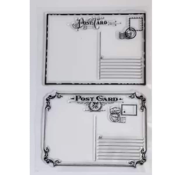 Silicone Stamp | Vintage Postcard Border Edge Silicone Transparent Stamp | Card Making & Scrapbook Decoration