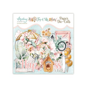 Set of die cuts JOY OF LIFE, 53 pcs, Mintay Papers Die-Cuts, Ephemera, Scrapbooking, Cardmaking, Tags, Journals