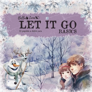 30x30 cm, 12 doppelseitige Bögen, Bellaluna Crafts, Collection Let It Go – Basics, Scrapbooking, Kartenherstellung, Journale