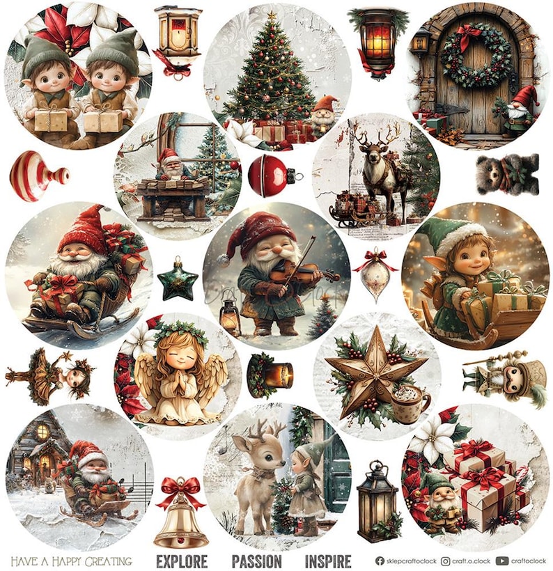 scrapbooking paper pad 12×12 “oh, christmas night” | craft o’clock | 6 double sided sheets + bonus, 250 gsm | scrapbooking & cardmaking