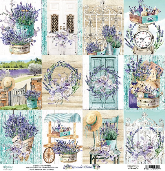 12 X 12, 1 Sheet, Mintay Paper, LAVENDER FARM, Exquisite Scrapbooking Paper  Sheet, Card Stock - Etsy