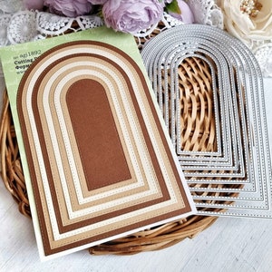 Metal Cutting Dies &quot;Arches&quot;, AgiArt, Embossing Stencil, Scrapbooking Dies, DIY Card Making, for Die Cuts paper