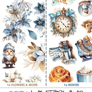6x12, 18 Blatt, Extras set zum Schneiden - Mix, Cozy Winterland, Craft O'Clock, Scrapbooking Papier set, Card Stock
