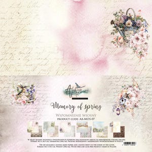 Erinnerung an den Frühling Paper Pack | 12 doppelseitige Designs | 6 Bögen 30x30 cm | Bonus Cover Design | Scrapbook Papier | Kartengestaltung | Alchemie der Kunst