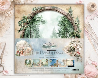 12x12 Scrapbook Paper Pack – The World of Fairies | 6 Double-Sided Sheets | Premium 250gsm | Art of Alchemy