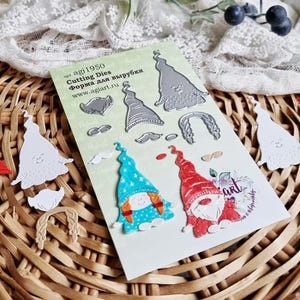 Metallstanzteile 'Waldzwerg', AgiArt, Stanzform Basteln, Prägung, Scrapbooking Dies, DIY Kartenherstellung, für die Cuts Papier
