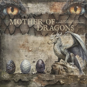 12 x 12, 12 feuilles, collection Mother of Dragons, travaux manuels Bellaluna, feuilles à découper, ensemble de papier de scrapbooking, papier cartonné