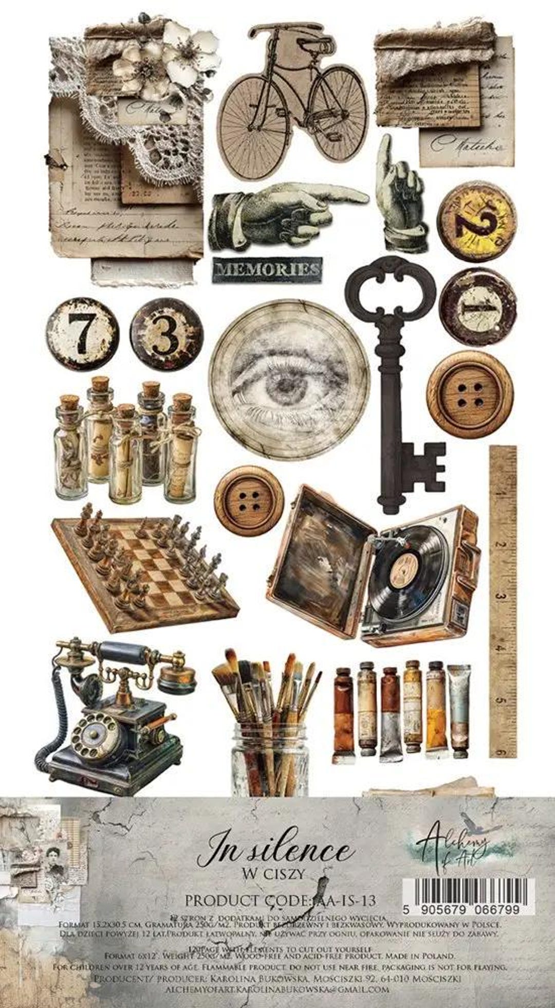 Junk Journal Paper Set | in Silence Collection | Vintage Ephemera ...
