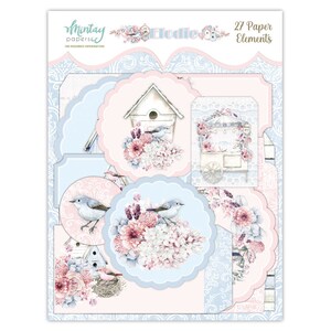 Set of die cuts ELODIE, 27 pcs, Mintay Papers Die-Cuts, Ephemera, Scrapbooking, Cardmaking, Tags, Journals