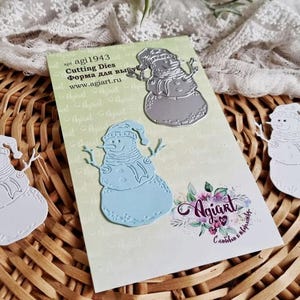 Metal Cutting Dies "Snowman", AgiArt, Cutting Die Craft, Embossing, Scrapbooking Dies, DIY Card Making, for Die Cuts paper