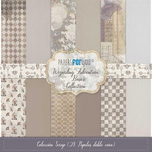 8x8 Scrapbook Paper Pack | 28 Double-Sided Sheets | Wizarding Adventure Basics Collection | Papers For You | Magic & Fantasy Craft Paper