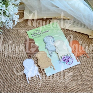 Metal Cutting Dies &quot;Antique chair&quot;, AgiArt, Embossing Stencil, Scrapbooking Dies, DIY Card Making, for Die Cuts paper