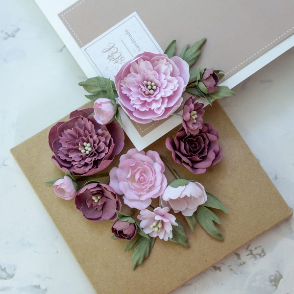 Elige el juego de flores de tela para un deleite floral sin fin; adornos para álbumes de recortes; Flores de tela hechas a mano; para artesanía; Flores de boda