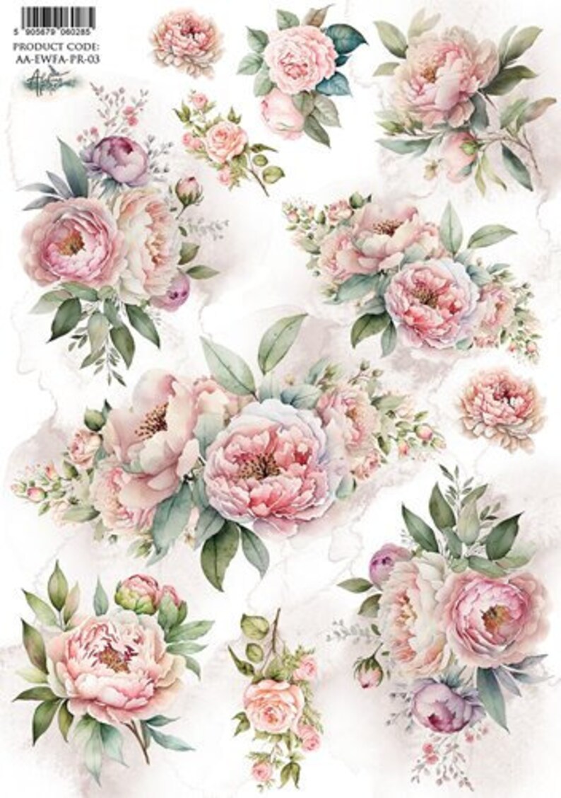 A4, Rice Paper, Art Alchemy, Collection Enchanted World - Following Alice, Decoupage Rice Paper, Journals, Cardmaking, AA-EWFA-PR-03