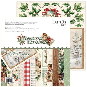 Elija por colección Wonderful Christmas, LemonCraft, Juego de papel para álbumes de recortes, Adornos, Cartulina
