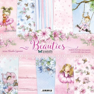Kies op collectie: Beauties, ScrapAndMe, snijvellen Set plakboeken 12 x 12 5 vellen Karton Bloemen Zomerpatroon