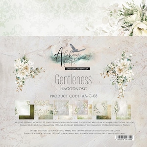 8 x 8, 12 vellen, Art Alchemy, collectie zachtheid, set 8 x 8 scrapbookingpapier, tijdschriften, kaarten maken, karton