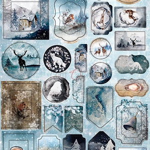 Colección SNOWY WINTERLAND, Craft O'Clock, Troqueles de cartón, Adorno de Scrapbooking, Patrón navideño