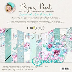 コレクション別に選択 Silence、LemonCraft、スクラップブッキングペーパーセット、切り抜き用要素、装飾、カードストック