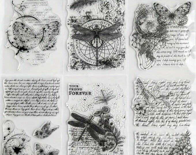 Background Silicone Stamps Set, Stamps DIY Embossing Planner, Journal ...