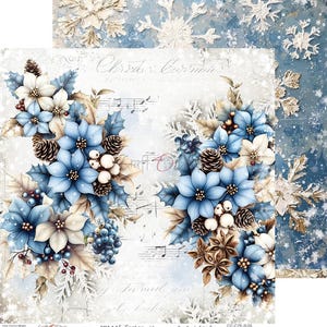 scrapbooking paper pad 12×12 “jolly season” | craft o’clock | 6 double sided sheets + bonus, 250 gsm | scrapbooking & cardmaking