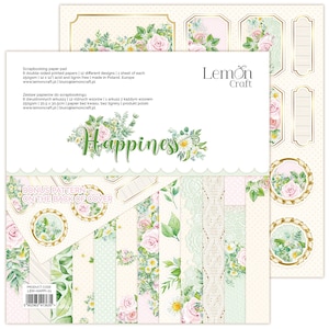 Elija por colección Felicidad, LemonCraft, Juego de papel para álbumes de recortes, Adorno, Cartulina