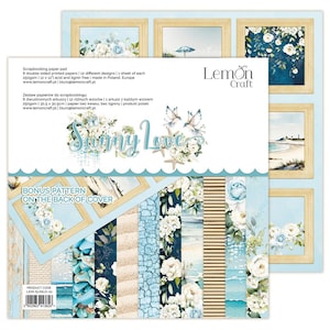 Wähle aus Kollektion Sunny Love, LemonCraft, Scrapbooking Papier Set, Verzierung, Karton