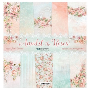 Kies op collectie Summer Meadow, ScrapAndMe, snijvellen Set plakboeken 12 x 12 5 vellen Karton Bloemen Zomerpatroon