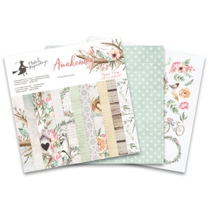Collection Awakening, P13, Paper pad, Scrapbooking Paper set 6 x 6, 24 sheets, Card Stock