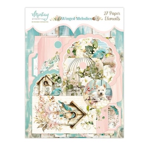 Set of die cuts Winged Melodies , 27 pcs, Mintay Papers Die-Cuts, Ephemera, Scrapbooking, Cardmaking, Tags, Journals