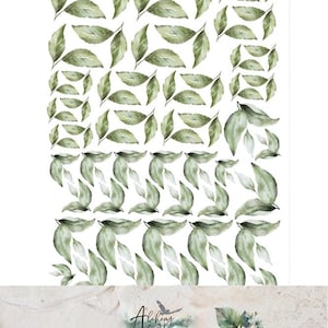 6 x 12, 4 vellen, set extra's voor snijden, zachtheid – bladeren, Art Alchemy, set plakboeken, karton
