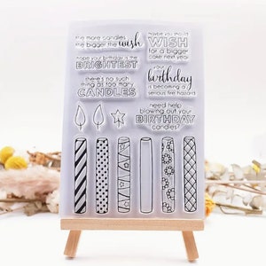 Silicone stamps set 15 pcs, Stamps DIY Embossing Planner, Journal, Craft, Scrapbooking, Decoration Birthday