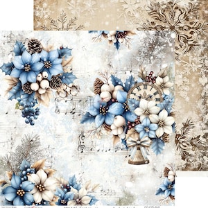 scrapbooking paper pad 12×12 “jolly season” | craft o’clock | 6 double sided sheets + bonus, 250 gsm | scrapbooking & cardmaking