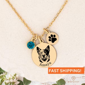 Australian Cattle Dog Necklace,Personalized Australian Cattle Dog Jewelry,Blue Heeler Charm,Custom Dog Jewelry Pet Mom Gift,Cattle Dog