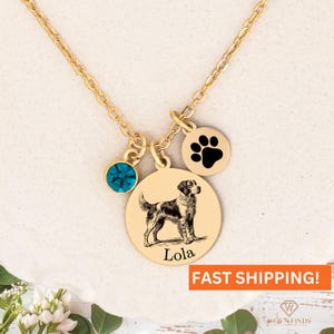 Brittany Dog necklace,Brittany Spaniel Gift,Brittany Spaniel Necklace,Brittany Spaniel Jewelry,Personalized Dog Necklace,Custom Initials