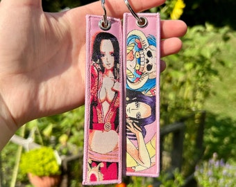 Anime Embroidered Jet Tag Keychain