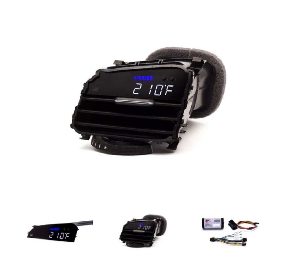 P3 Analog Boost Gauge OBD2 Blue White MK7 MK7.5 Golf R, GTI Vent