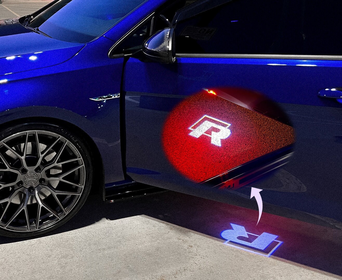 TESLA MODEL Y 3D LOGO - Einstiegsleuchte - LED Türlicht mit Tesla
