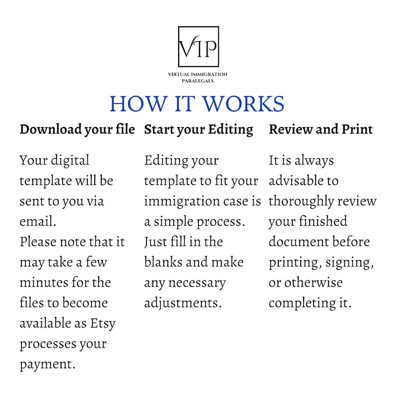 I-129F Cover Letter Template for a Fiance Visa Immigration - Etsy