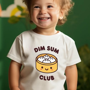 DIM SUM CLUB T-Shirt, Foodie Family T-Shirt, Unisex Adult Tee, Cute Toddler T, Kawaii Baby Clothes, Kids Cooking Theme Gift, Fun Food Design
