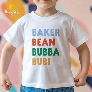 Personalized Color Block Toddler T-Shirt: Custom Nickname Baby Tee