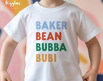 Personalized Color Block Toddler T-Shirt: Custom Nickname Baby Tee