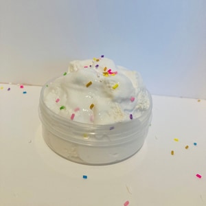Toy for Children - Cake Batter Bites Slime, Jelly Cube Slime, Cute Slime for Girls, Sprinkles, Slime, Putty, Rainbow, Fun, SarahsSlimesCo