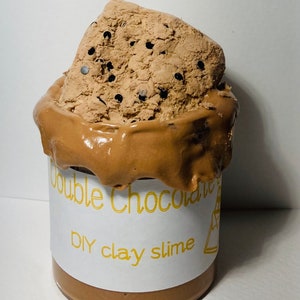 DIY Double Chocolate Brownie Slime Kit: 4oz Clay Slime