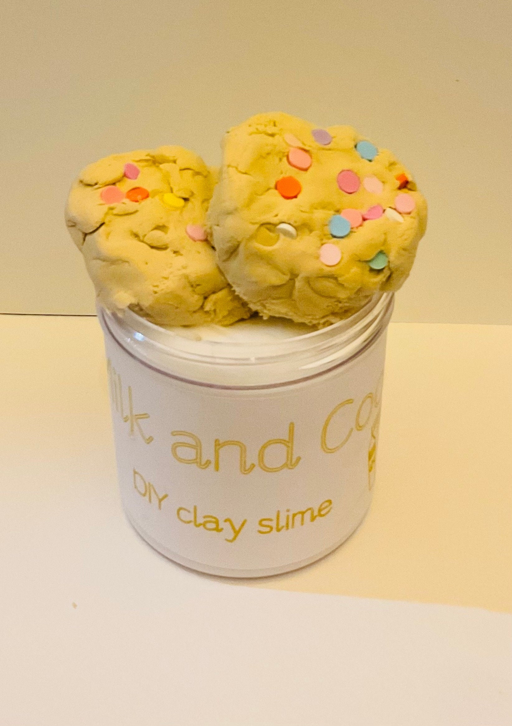 DIY Clay Slay Slime Milk and Cookies Scented Butter Slime Kit