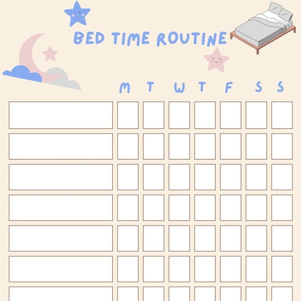 Bed time routine PRINTABLE