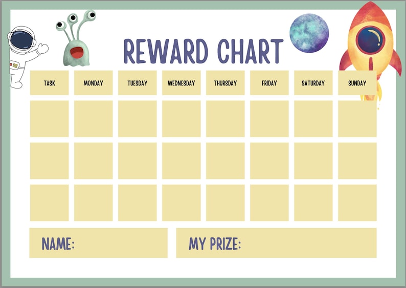 Reward Chart - Etsy