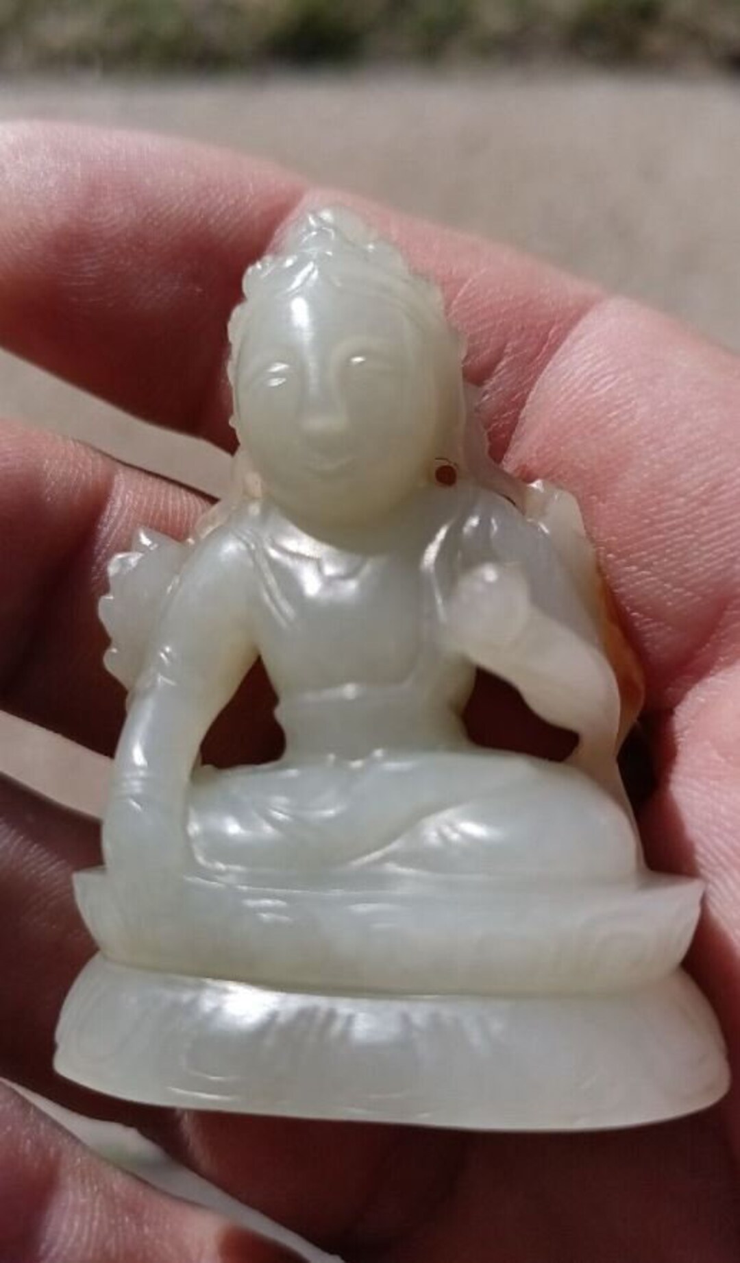 Green Jade Buddha Statue Etsy