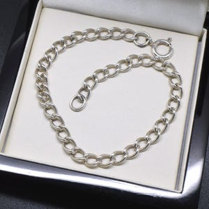 Sterling Silver 925 5mm Bracelet VINTAGE CURB CHAIN Gift for Her