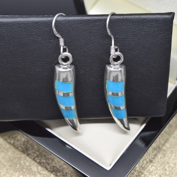 Srebrne kolczyki z zawieszkami w kształcie SZABLICY 925, prezent dla niej